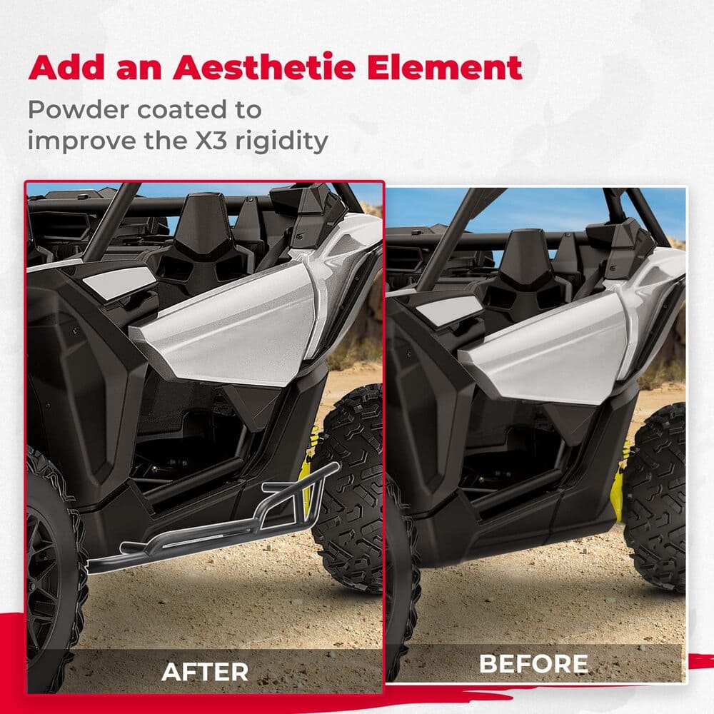 Kemimoto Can-Am Maverick X3 Plastic Roof & Nerf Bars - Image 4