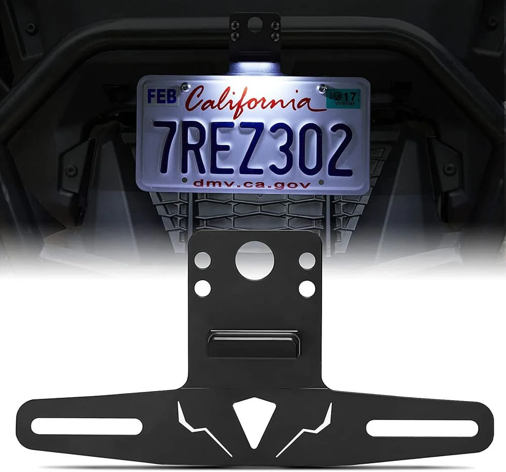 Kemimoto Universal 12V Lighted License Plate Holder