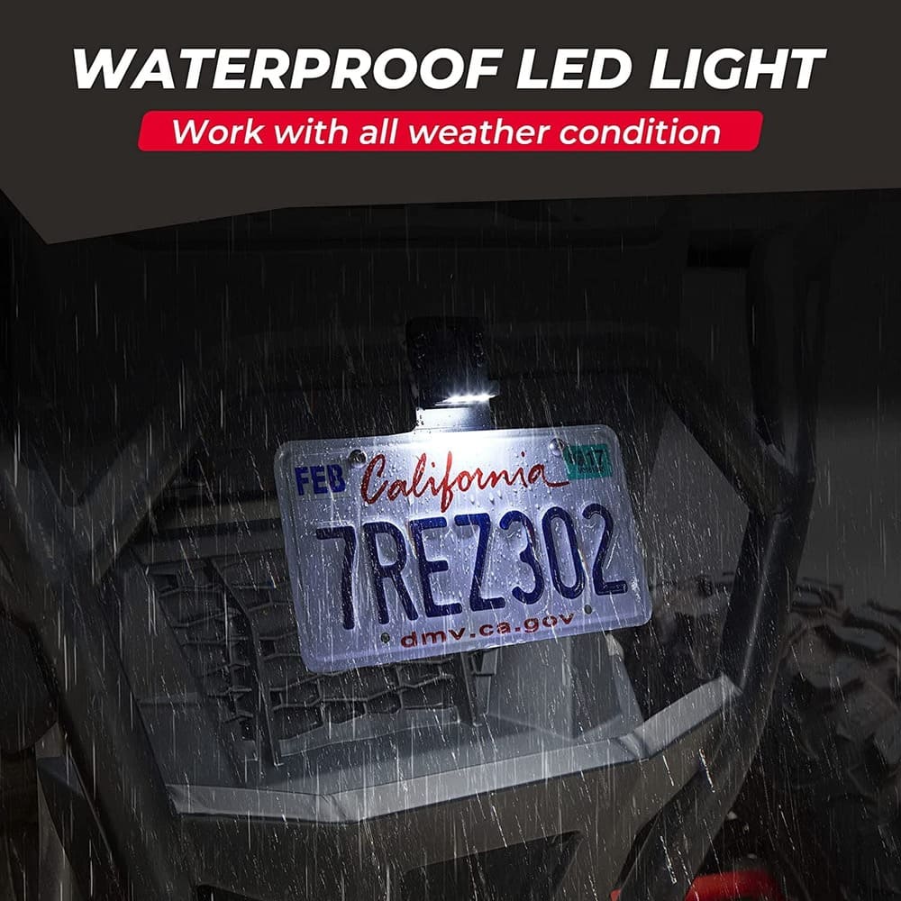 Kemimoto Universal 12V Lighted License Plate Holder - Image 4