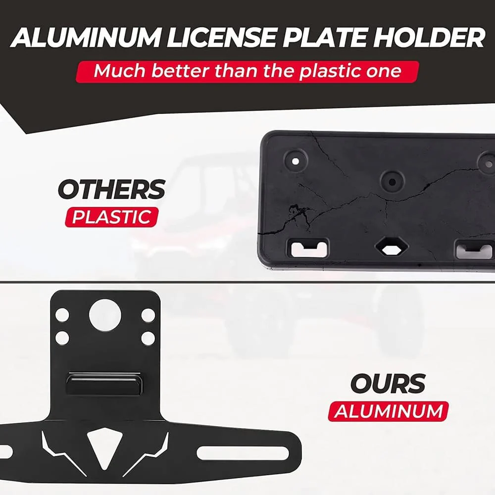 Kemimoto Universal 12V Lighted License Plate Holder - Image 6