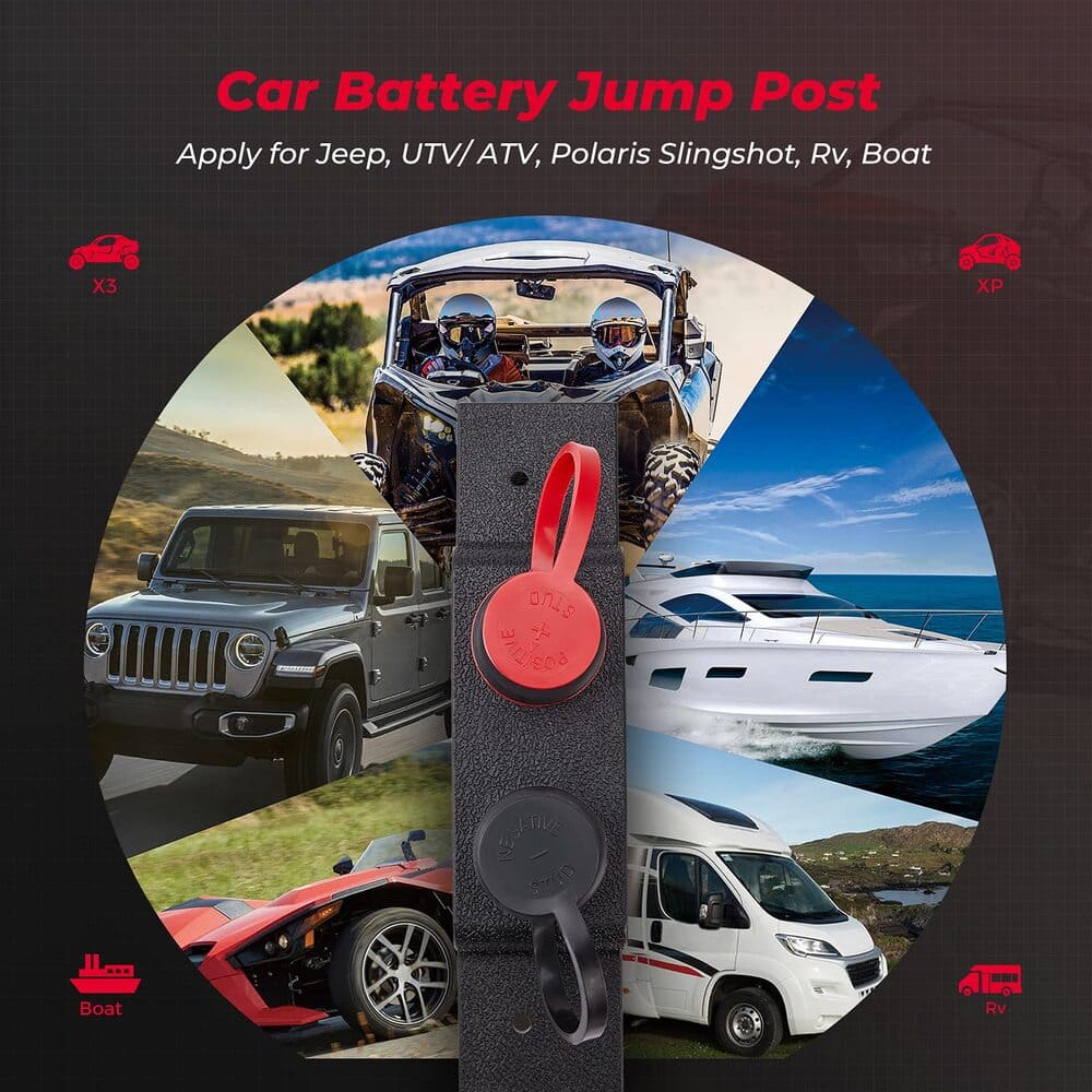 Kemimoto Can-Am Maverick X3 Universal Battery Jump Post Starter Terminal Relocation Kit - Image 4