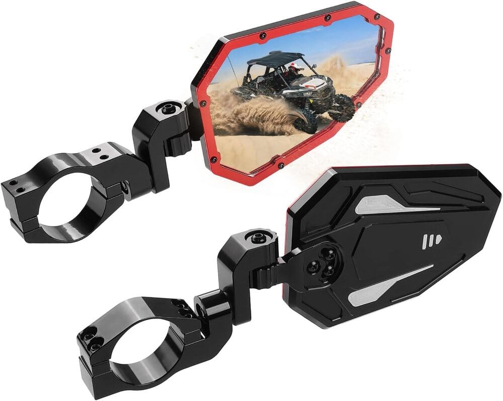 Kemimoto UTV Rear View Side Mirrors w/ "1.75"-2" Roll Bar - 1 Pair - Image 9