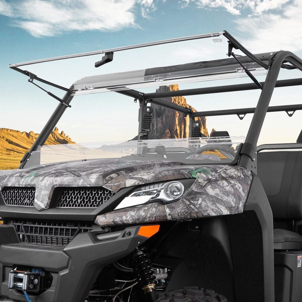 Kemimoto CFMoto UForce 1000/1000XL 2-In-1 Flip Windshield