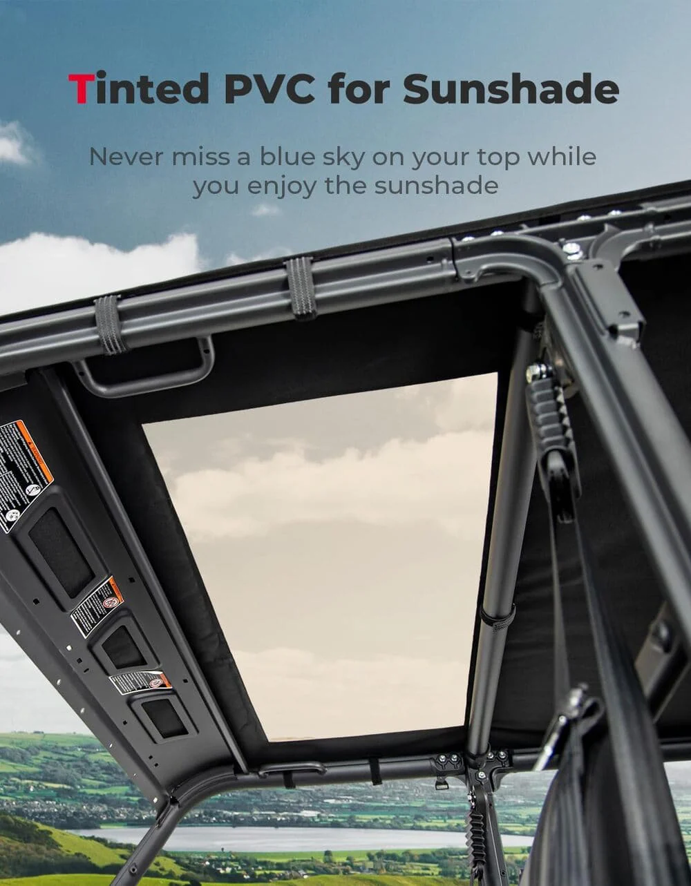Kemimoto CFMoto UForce 1000 XL Canvas Tinted Waterproof Soft Roof - Image 3
