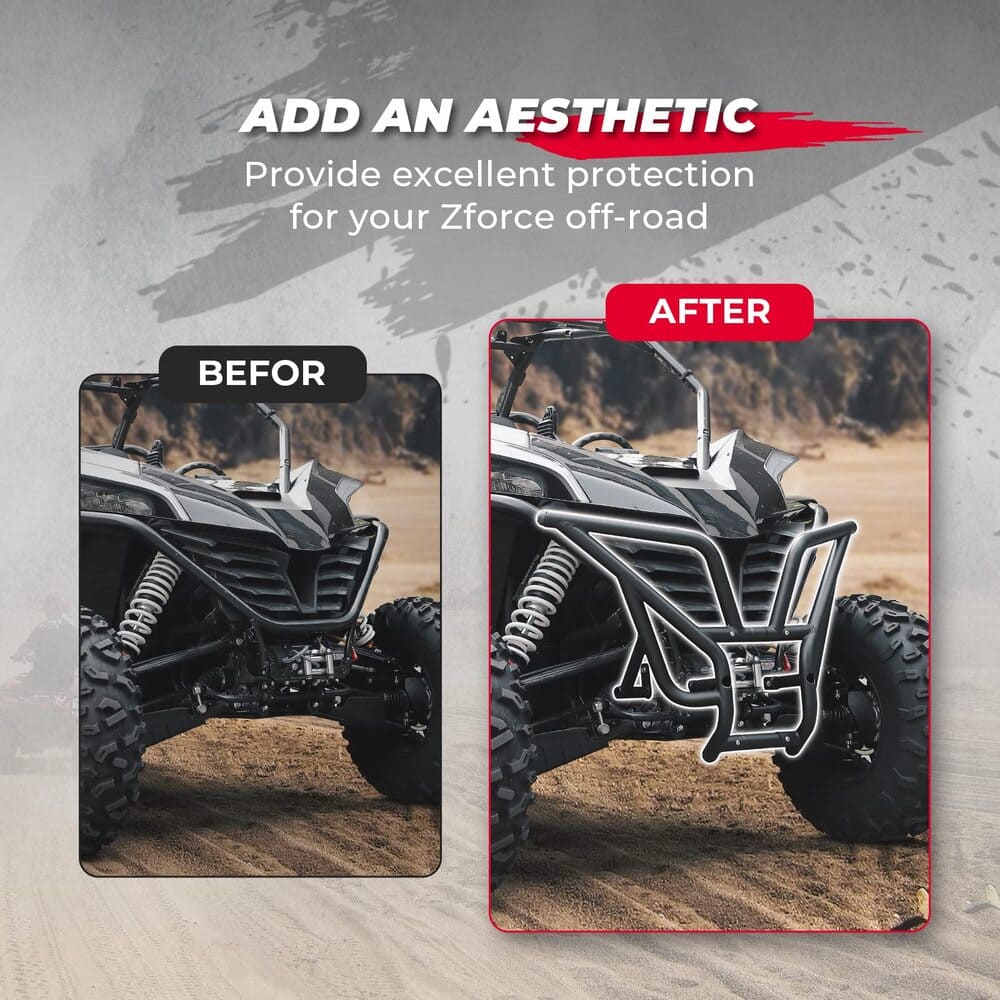 Kemimoto CFMoto ZForce 950 Front Bumber Brush Guard - Image 3