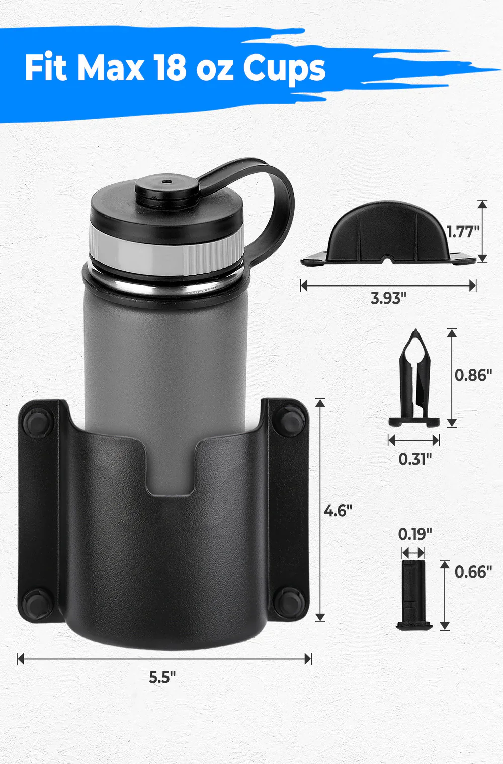 Kemimoto Honda Pioneer 1000-5 Door Mount Drink Cup Holder - Image 5