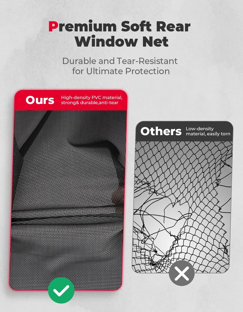 Kemimoto Honda Pioneer 1000-6 UTV Soft Rear Window Net - Image 4