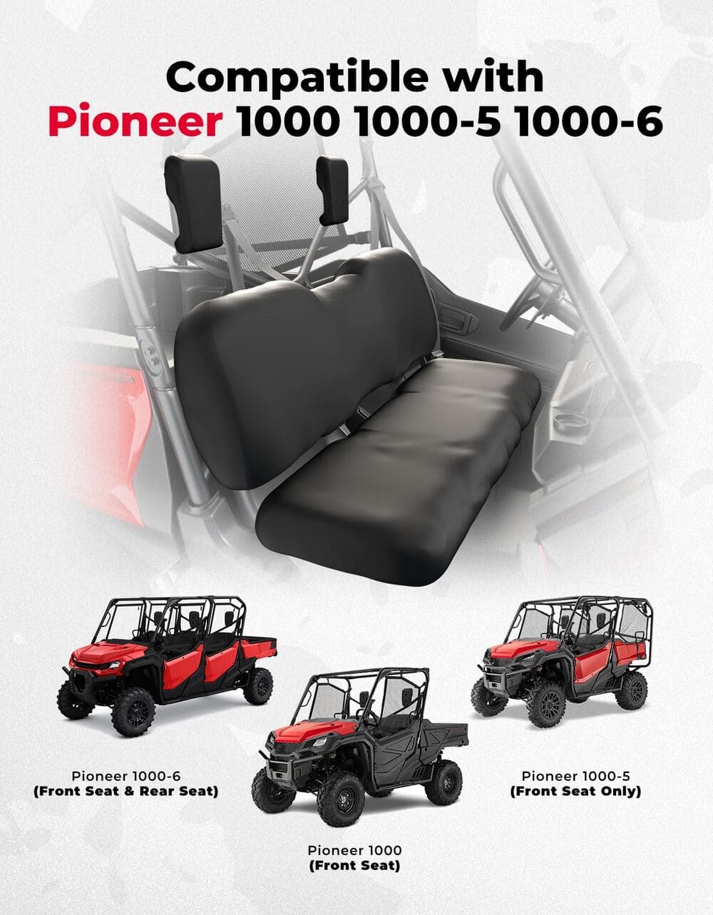 Kemimoto Honda Pioneer 1000 Upgraded Seat Covers - Image 8