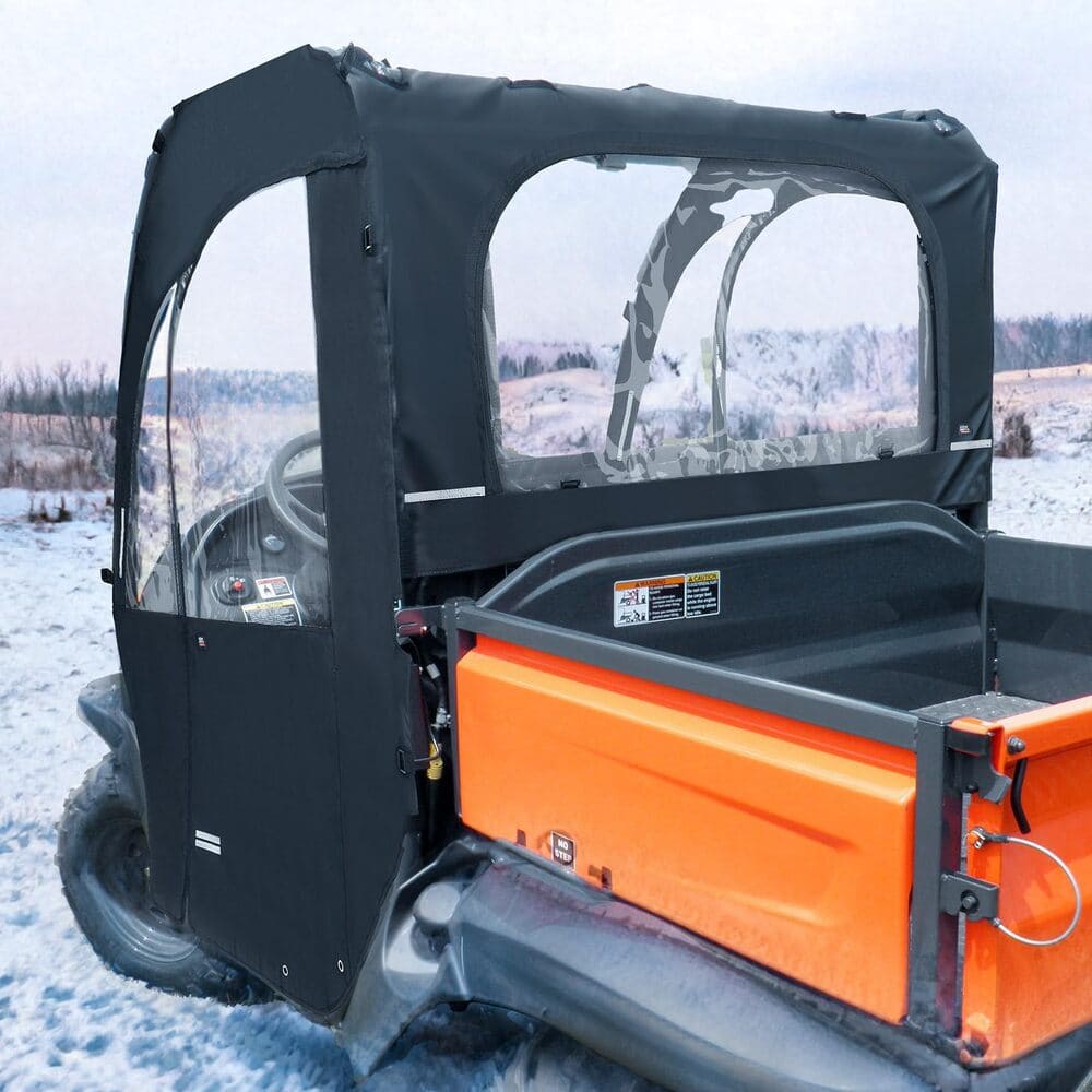 Kemimoto Kubota RTV Soft Cab Enclosure Doors & Rear Soft Windshield - Image 2