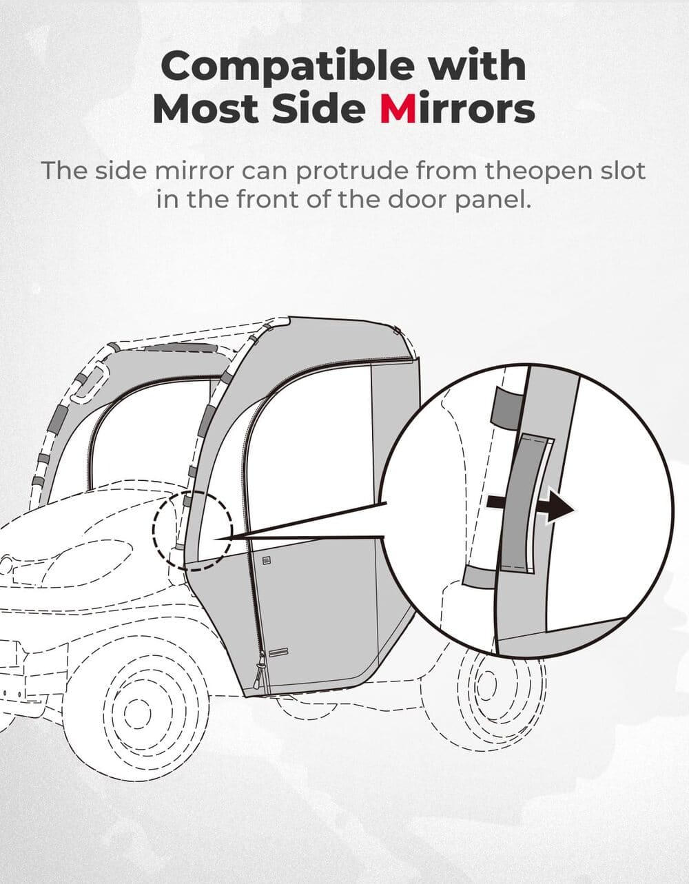 Kemimoto Kubota RTV Soft Cab Enclosure Doors & Rear Soft Windshield - Image 5