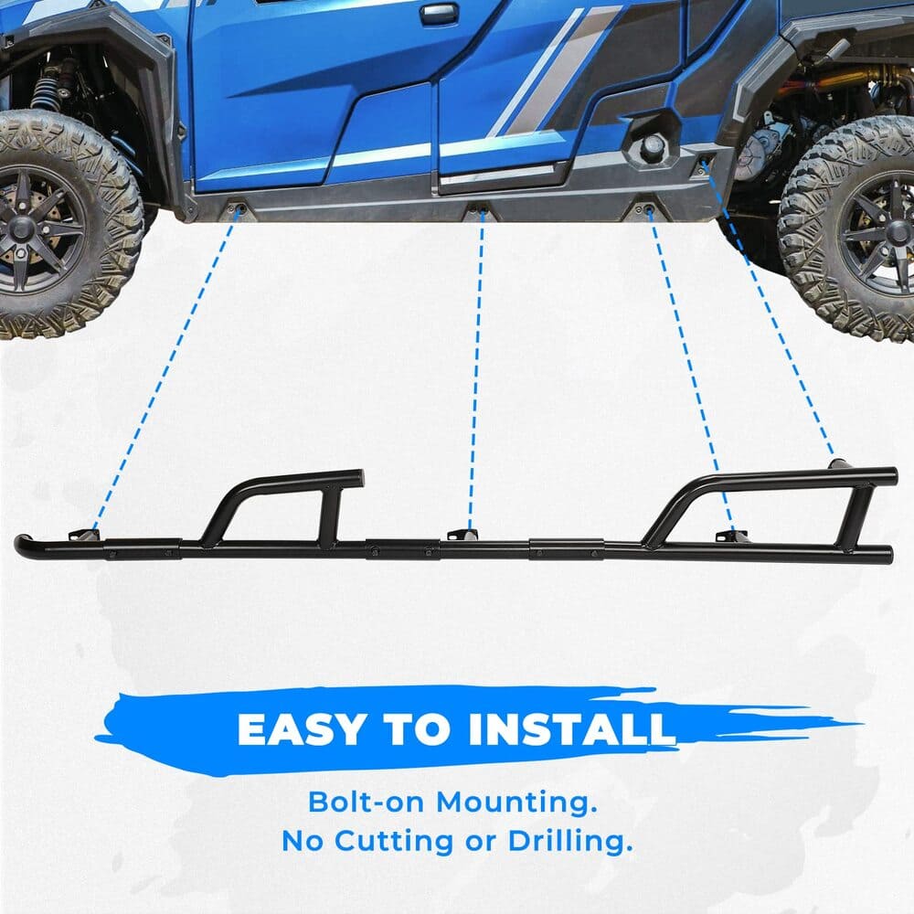 Kemimoto Polaris General XP 4 1000 Nerf Bars Rock Sliders - Image 8