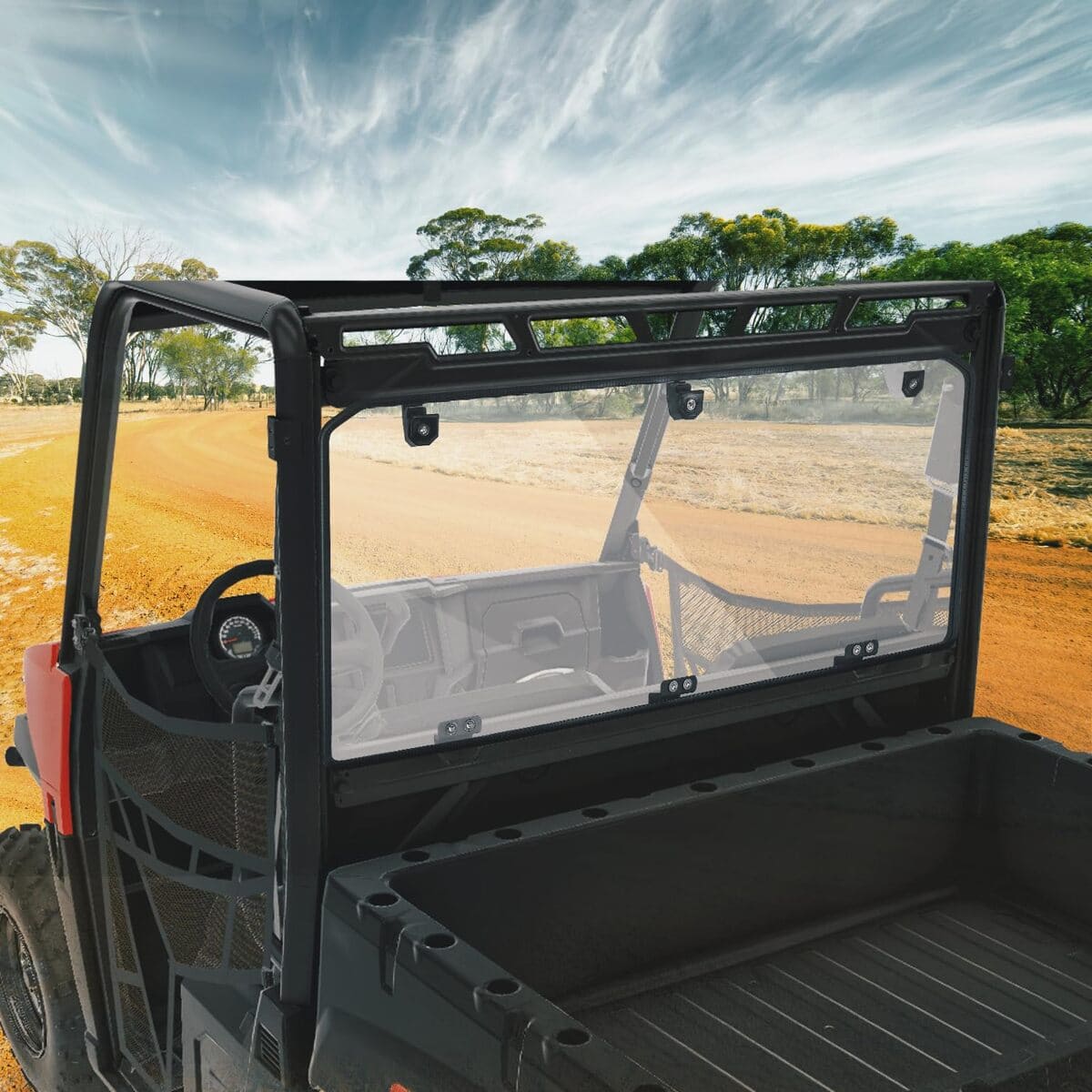 Kemimoto Polaris Ranger Crew 570 Midsize Rear Windshield - Image 6