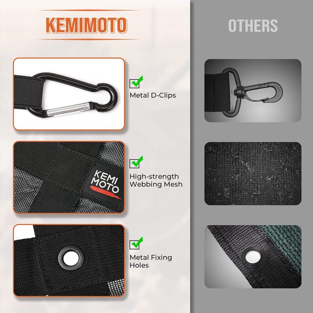 Kemimoto Polaris Ranger Heavy Duty UTV Bed Cargo Net - Image 5