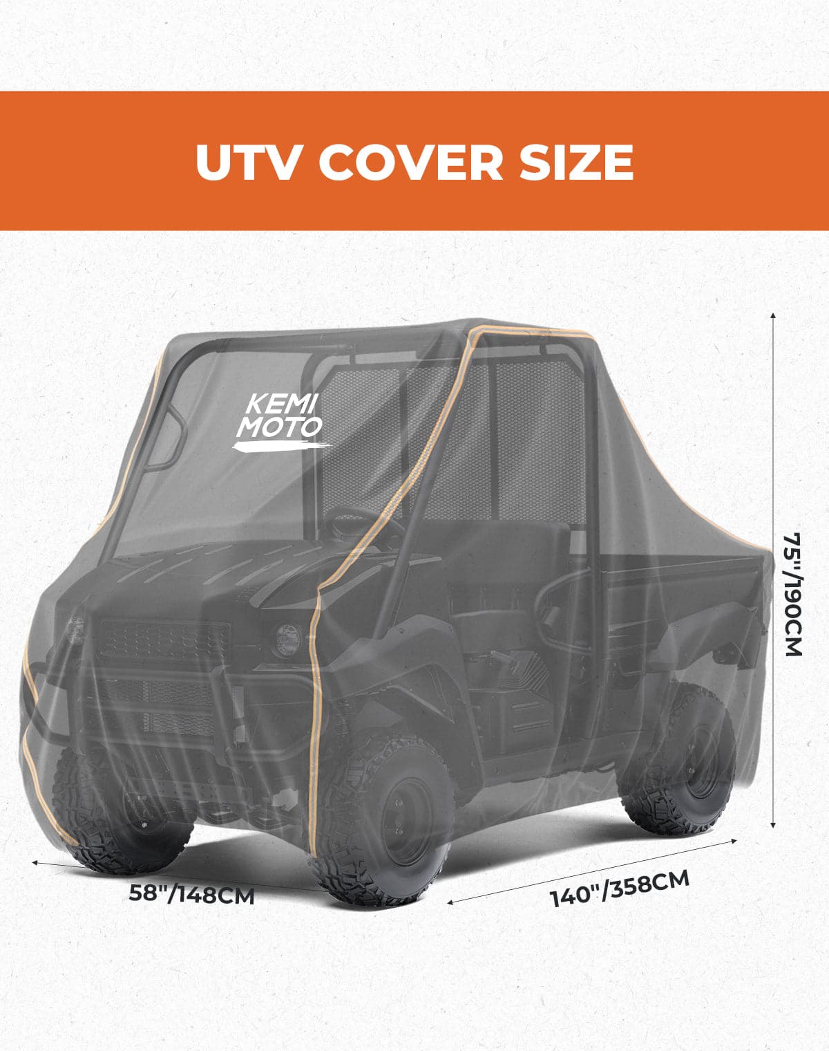 Kemimoto 2-3 Seaters UTV Cover - Image 8