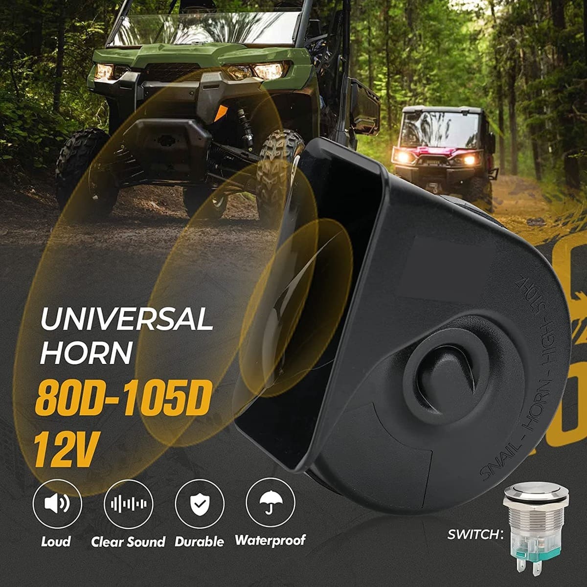 Kemimoto Polaris Ranger XP 1000 Crew Turn Signal Kit, Seat Cover & Side Mirrors - Image 2
