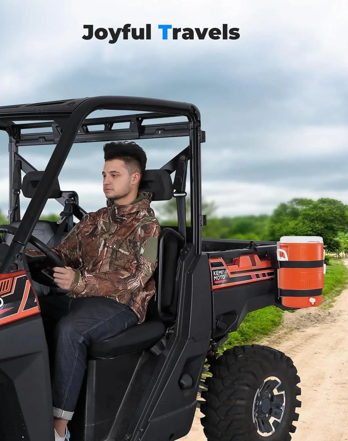 Kemimoto Polaris Ranger XP 1000 Steel Water Cooler Rack - Image 5