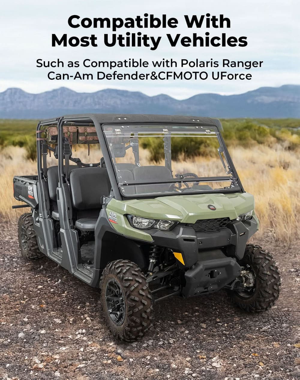 Kemimoto UTV Roll Cage Organizer Leather Bag - Image 7