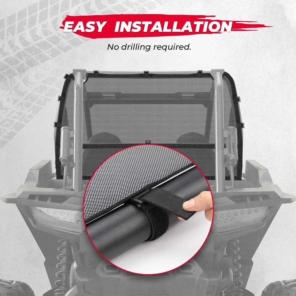 Kemimoto Polaris RZR XP 1000/4 Rear Window Net Soft Mesh - Image 6