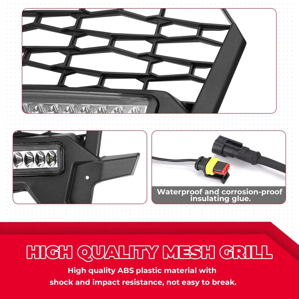 Kemimoto Polaris RZR XP 1000 Front Lower Mesh Grill Radiator Guards - Image 7