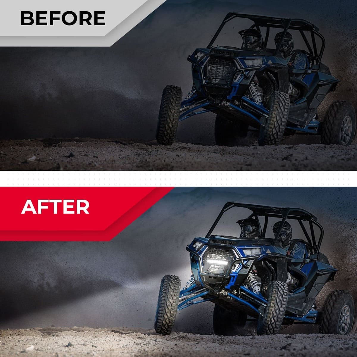 Kemimoto Polaris RZR XP 1000 Front Lower Mesh Grill Radiator Guards - Image 9