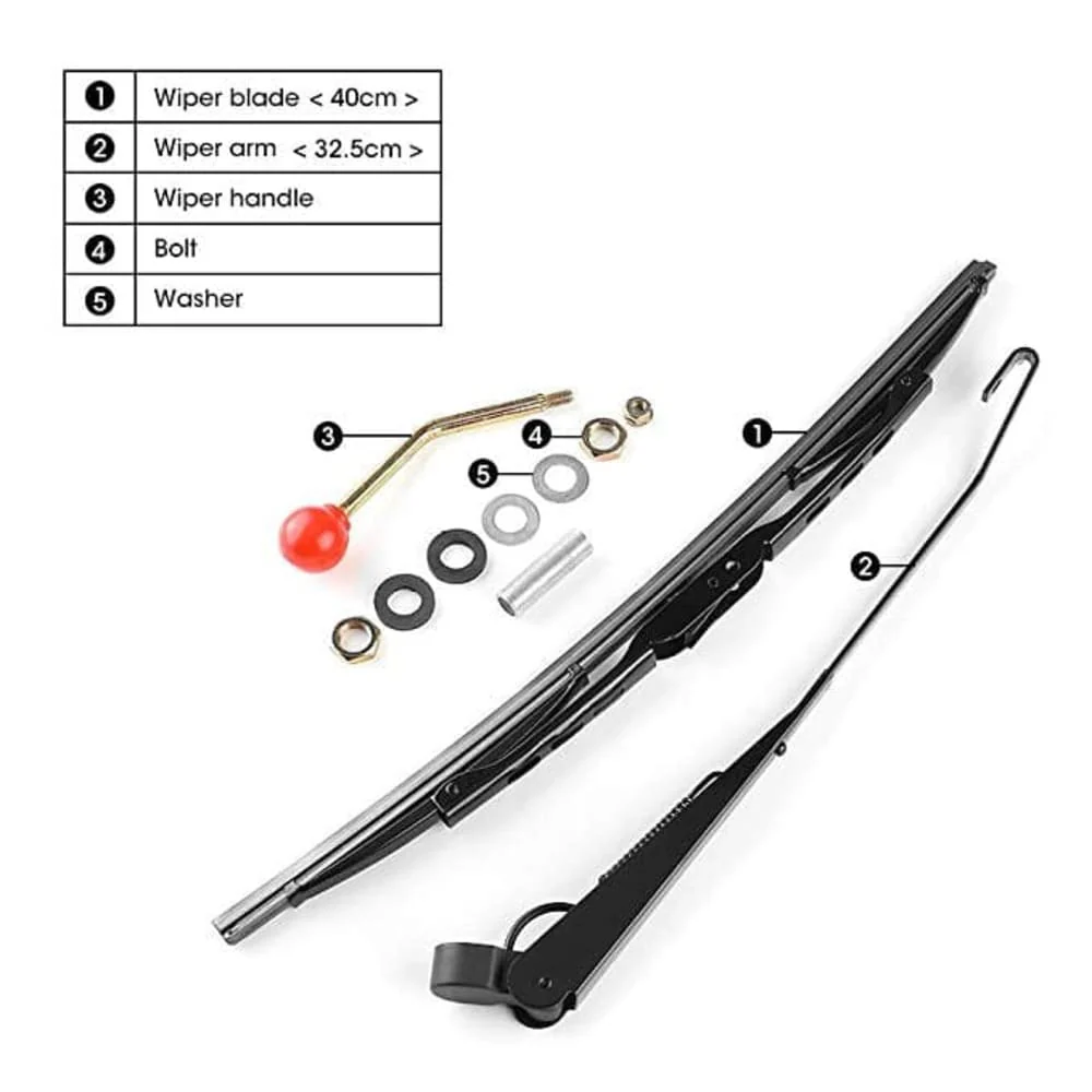 Kemimoto Manual Hand Operated Windshield Wiper - Image 3