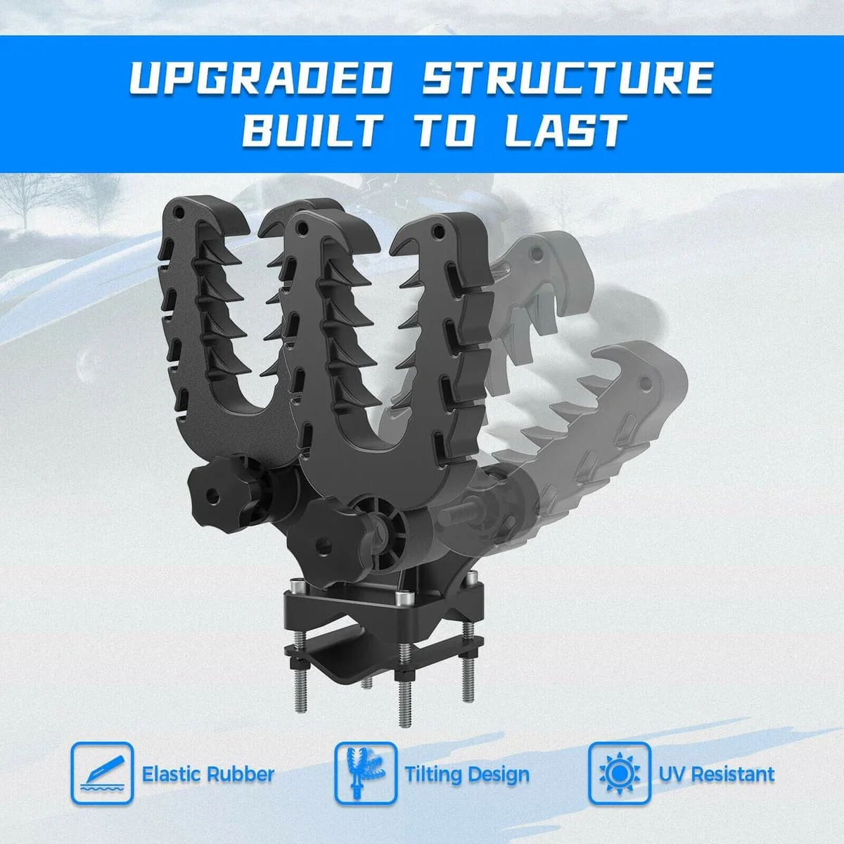 Kemimoto Polaris UTV/ATV Double U-Bracket Mount Grip - Image 3