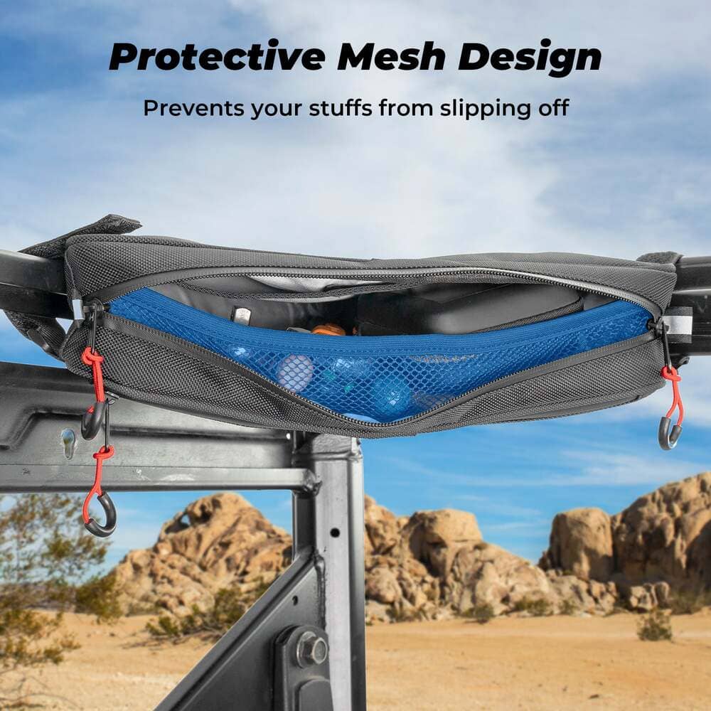 Kemimoto UTV Roll Bar Triangle Storage Bag - Image 6