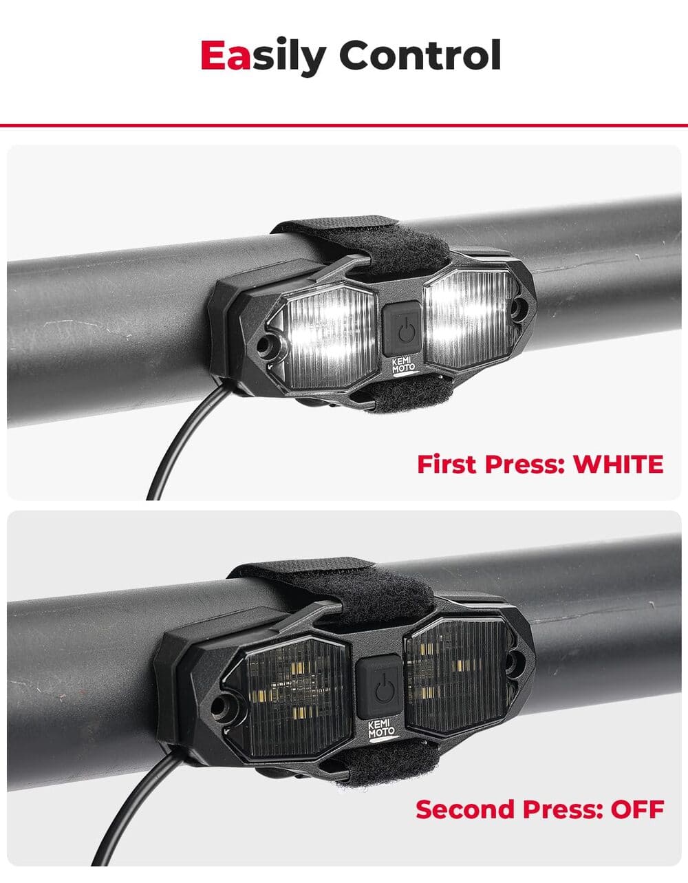 Kemimoto Universal Cab Roll Cage Waterproof LED Light - Image 3