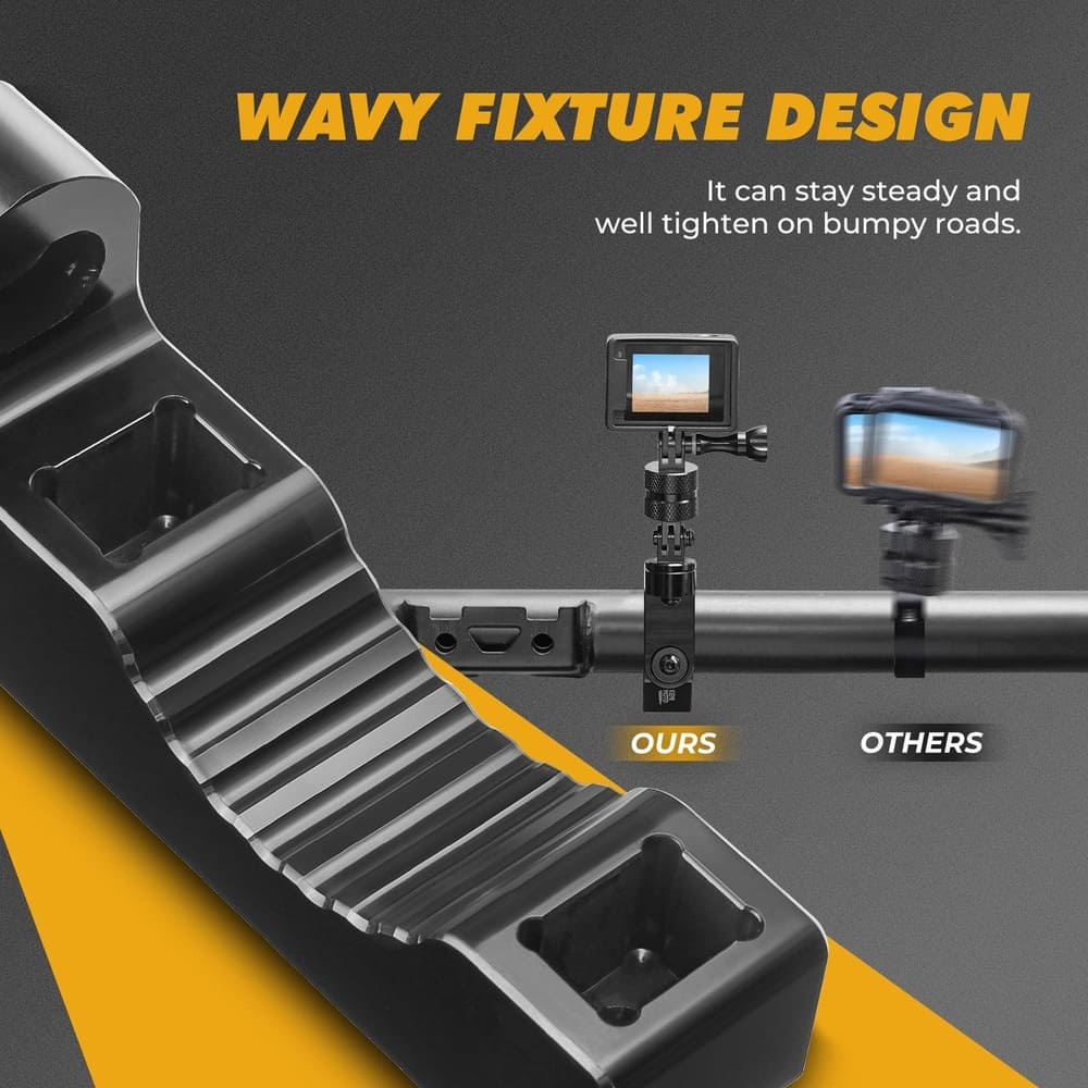 Kemimoto Universal GoPro Roll Bar Mount - Image 5