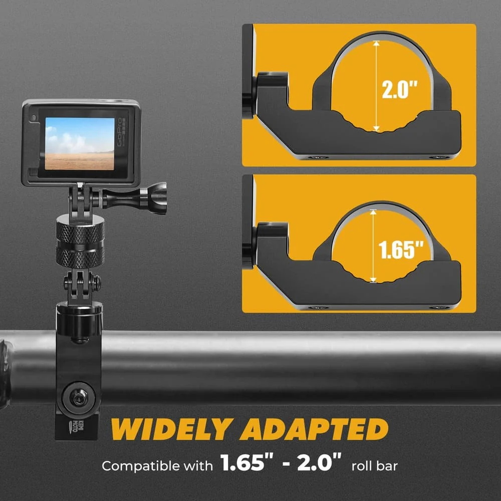 Kemimoto Universal GoPro Roll Bar Mount - Image 7