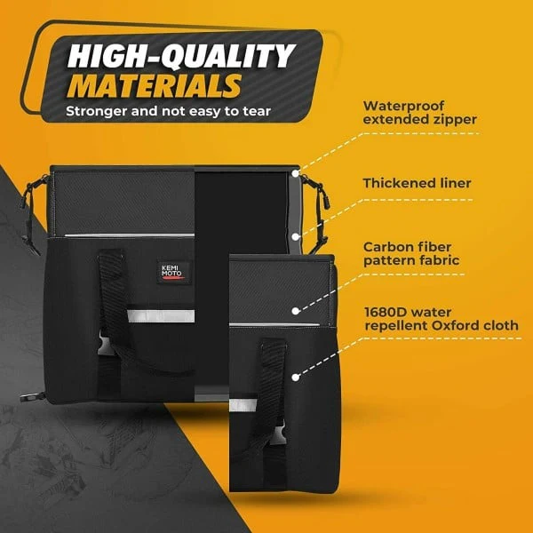 Kemimoto Universal UTV Insulated Mountable Cooler Rear Bag - Image 3