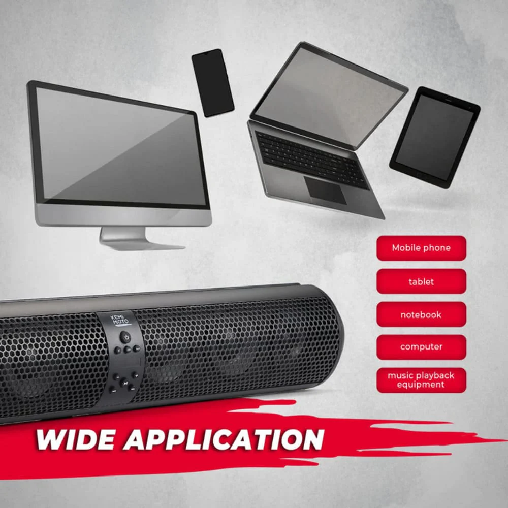 Kemimoto UTV Sound Bar System Bluetooth Speaker 500W 28" Outdoor Marine Soundbar - Image 6