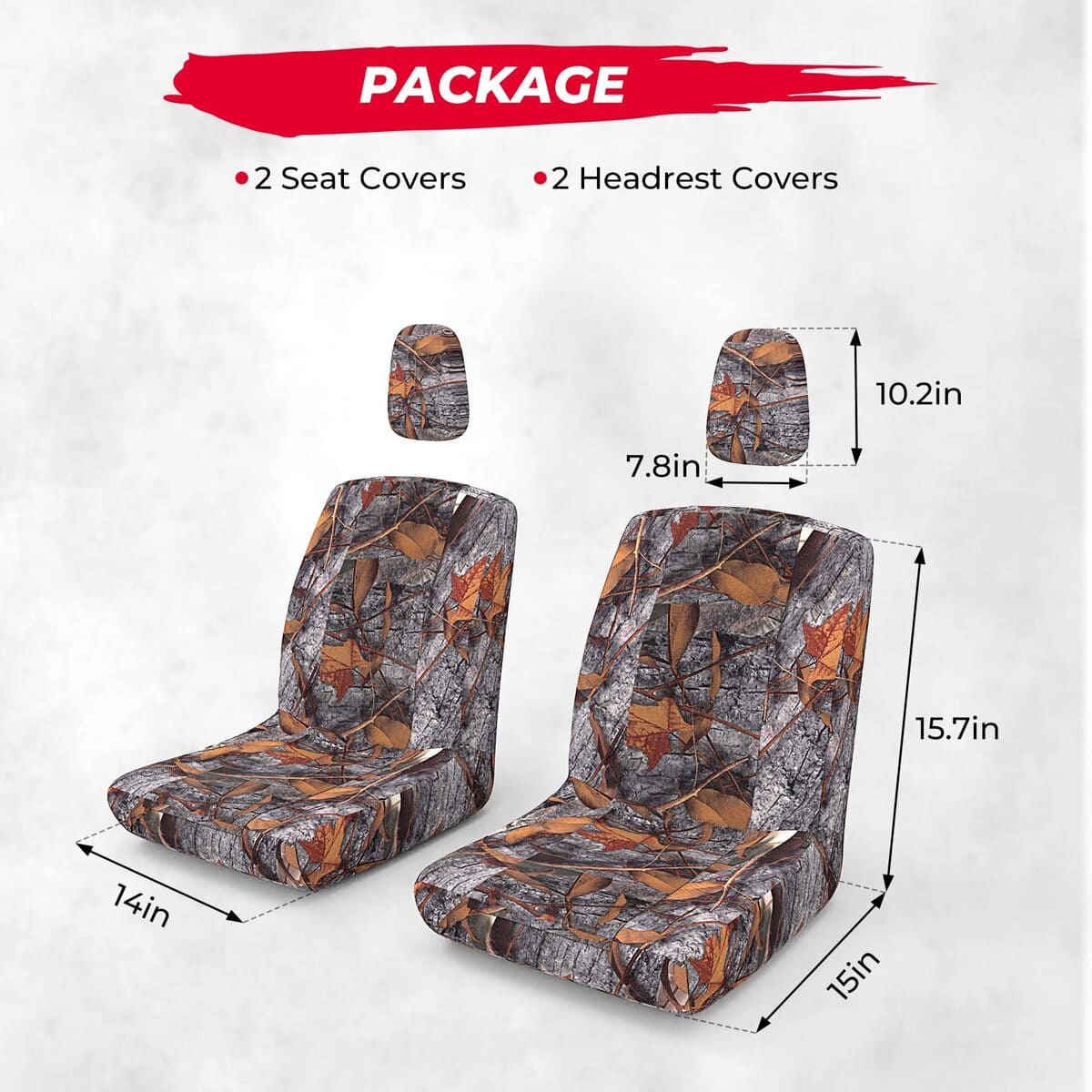 Kemimoto Yamaha Rhino 450 UTV Heavy Duty Camo Dust Seat Covers - Image 3