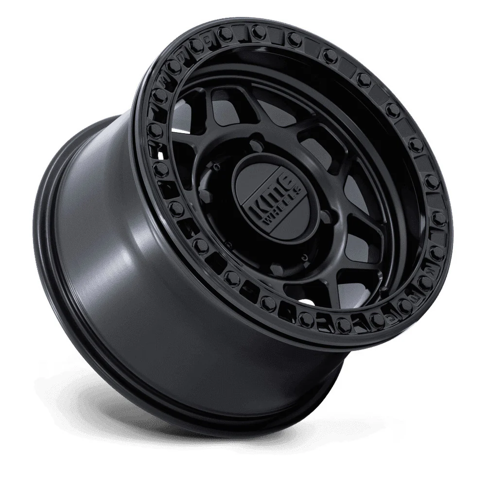 KMC Impact UTV Beadlock Wheels - Matte Black W/ Gloss Black RG - Image 2