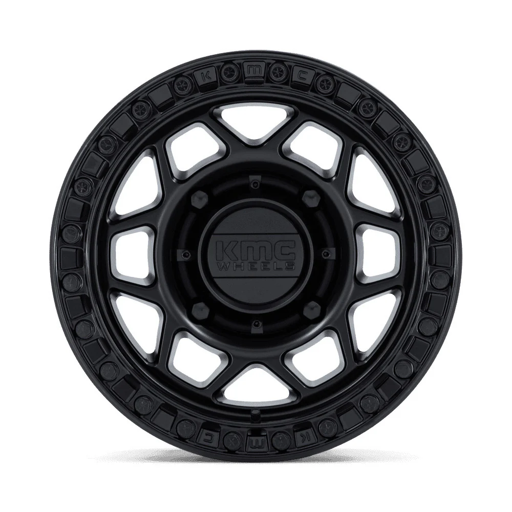KMC Impact UTV Beadlock Wheels - Matte Black W/ Gloss Black RG - Image 3