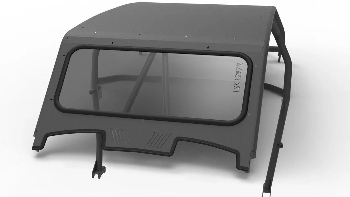 LSK '19+ Polaris RZR XP 1000 4 Seat Radius Windshield Kit - Image 2