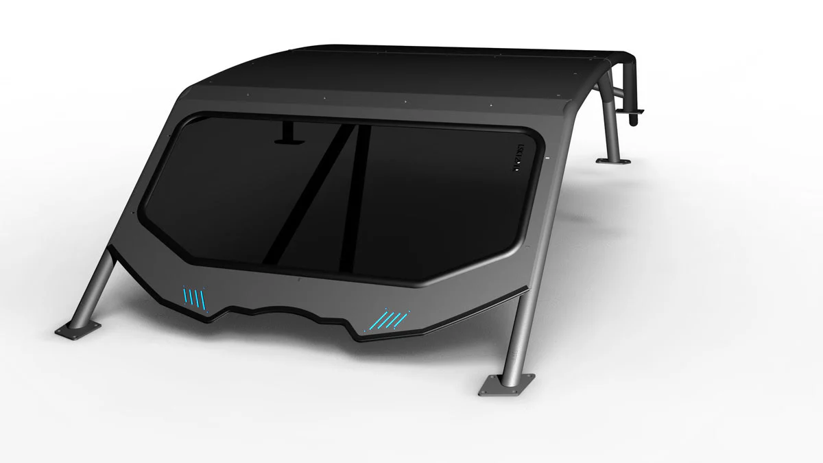 LSK Polaris RZR Pro R 2 Seat Radius Windshield Kit - Image 2