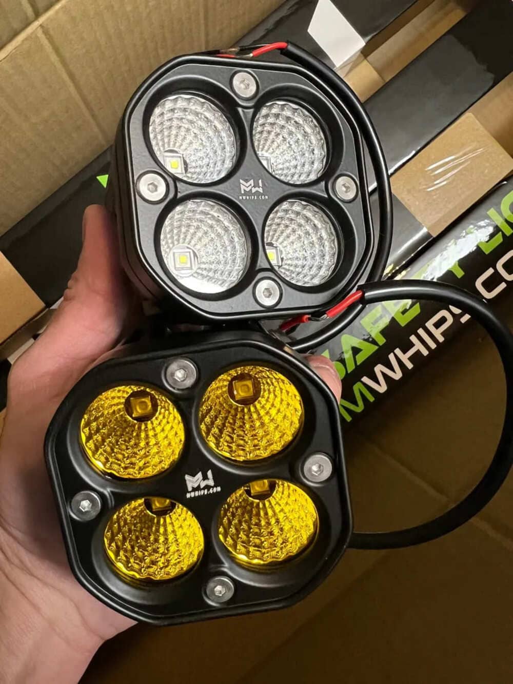 M Whips 3" 40W 3400L Amber Spot Light - Pair - Image 5