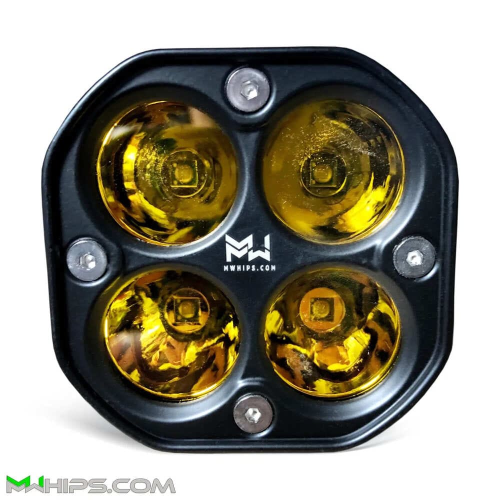 M Whips 3" 40W 3400L Single Amber Spot Light