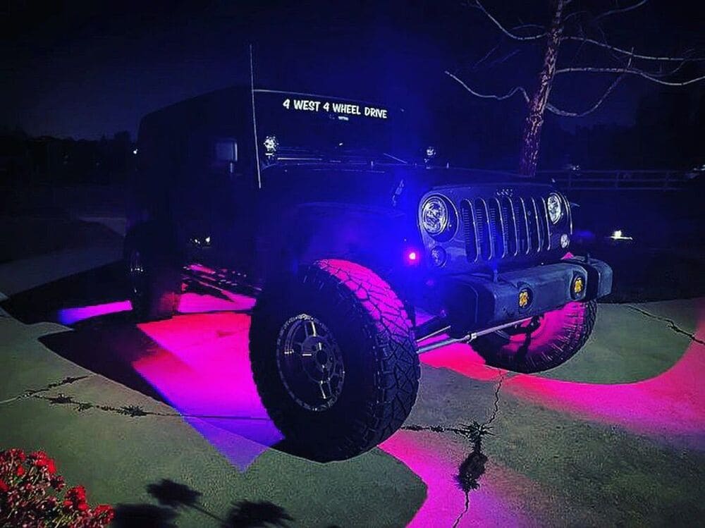 M Whips T2 RGB/RGBW Bluetooth Chasing Rock Light Kit - Image 5