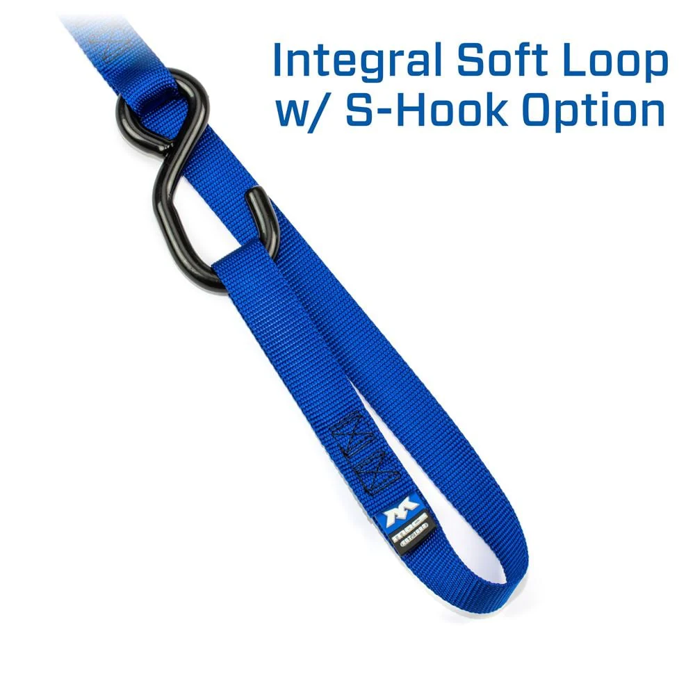 Mac's Tie Downs 1" Motorcycle Ratchet Tie-Down Strap with Integrated Soft Loop S-Hook - Image 4