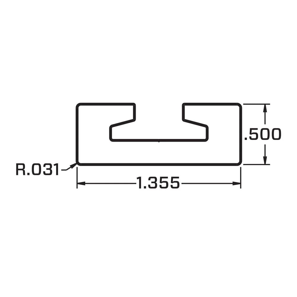 Mac's Tie Downs 1' VersaTie Recess-Mounted Track with Square Edge - Series 2 - Image 4