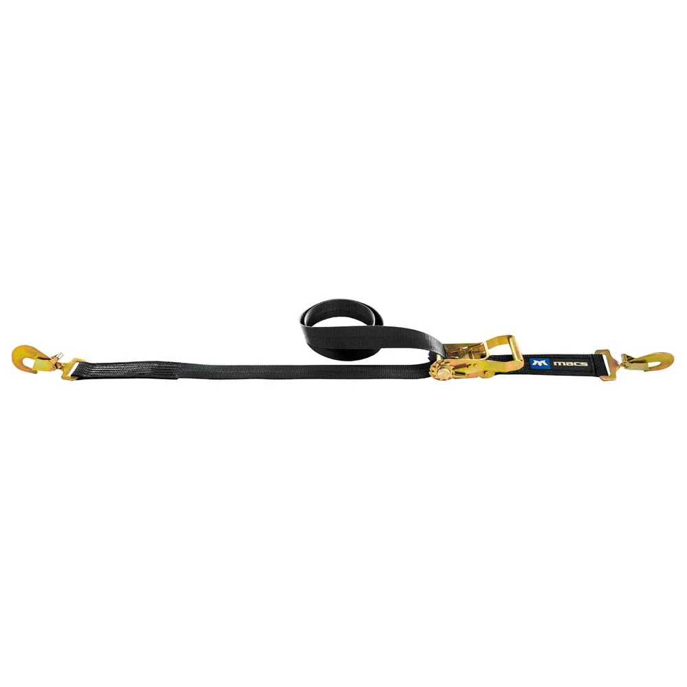 Mac's Tie Downs 2" Ratchet Strap with Twisted Snap Hooks, Sewn Fixed End - Image 8