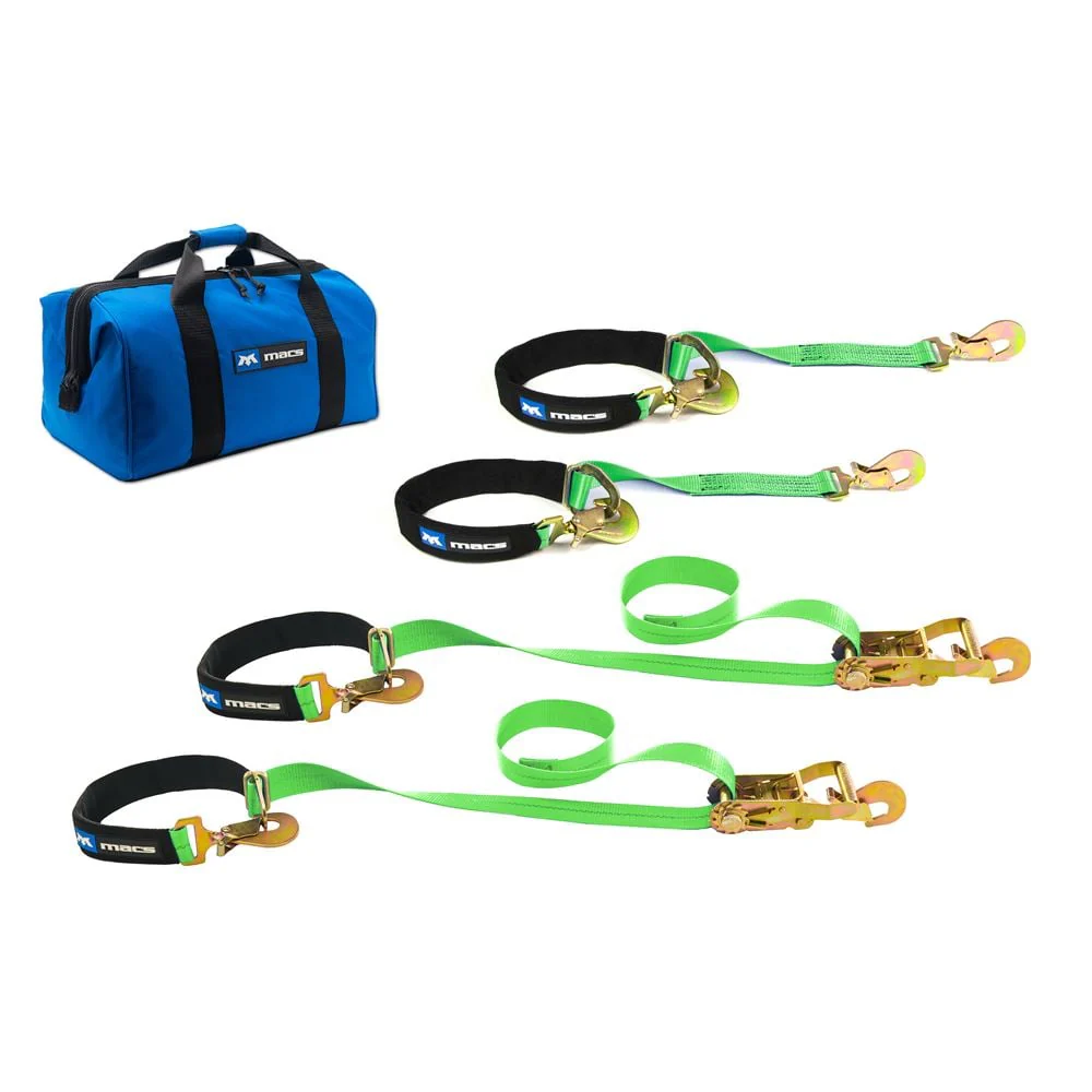 Mac's Tie Downs Axle and 2" x 4' Tie-Back Strap Value Pack, Direct Hook Ends - Image 2