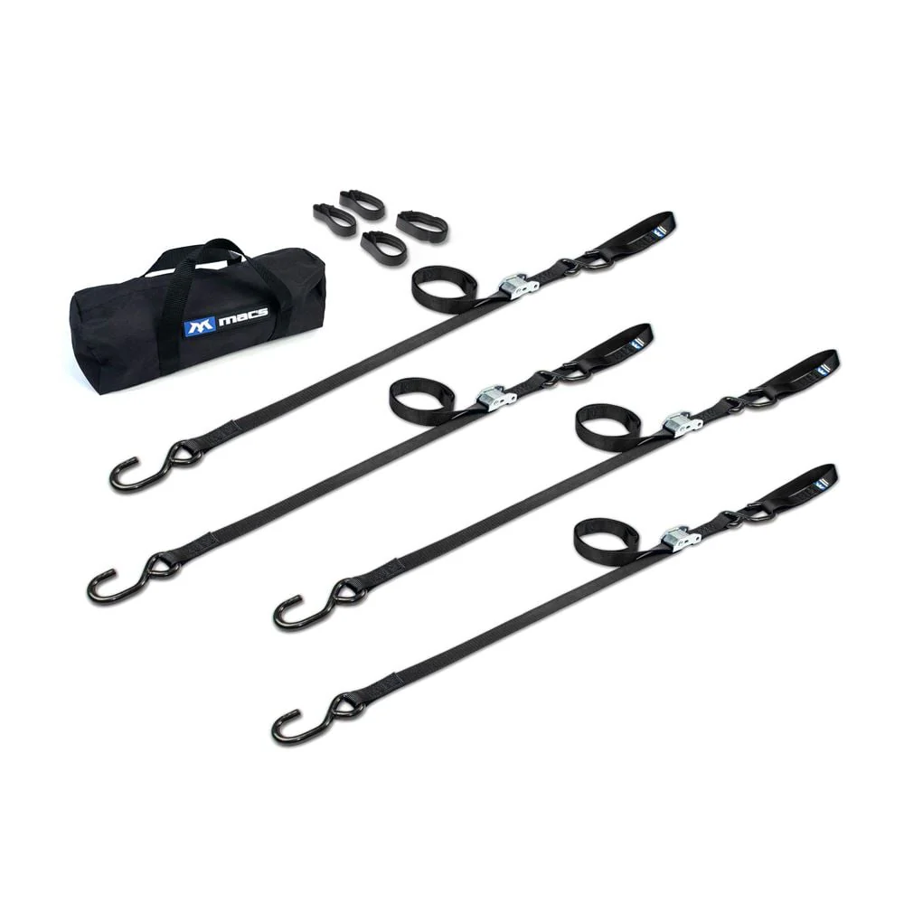 Mac's Tie Downs Motorcycle Cam Tie-Down Pack with Integrated Soft Loops S-Hooks - Image 15