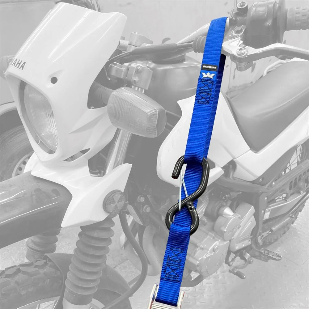 Mac's Tie Downs Motorcycle Cam Tie-Down Strap with Integrated Soft Loop S-Hook And Keeper - Image 2