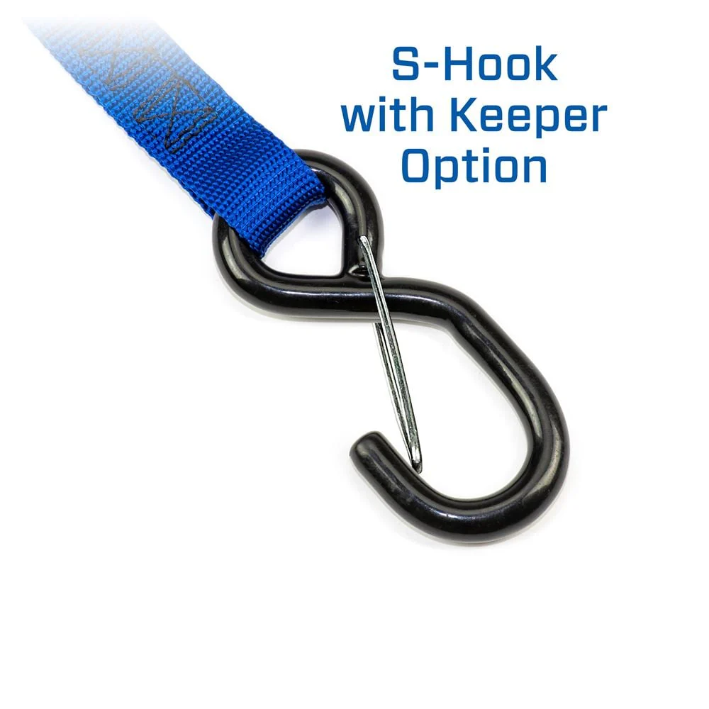 Mac's Tie Downs Motorcycle Cam Tie-Down Strap with Integrated Soft Loop S-Hook And Keeper - Image 3
