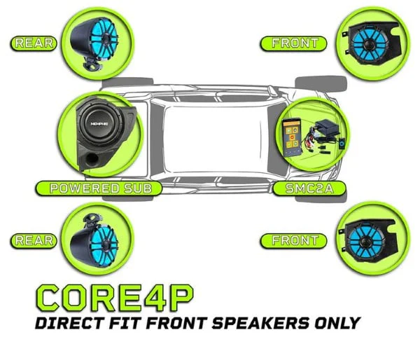 Memphis Audio Polaris General Ride Command PRO 4 PLUS Audio Kit - Image 2