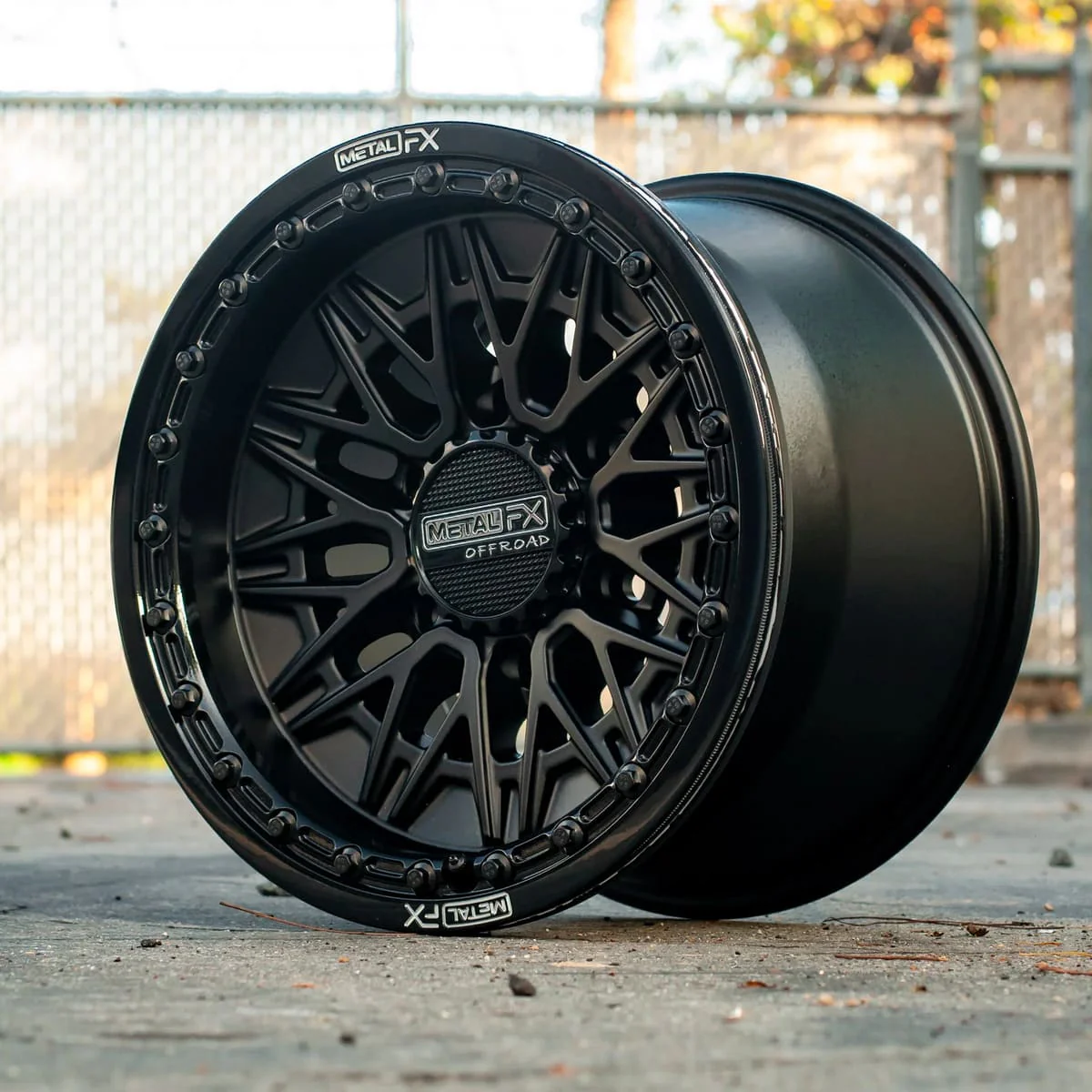 MetalFX Alpha 6R Beadlock - Satin Black w/ Gloss Black Ring - Image 5