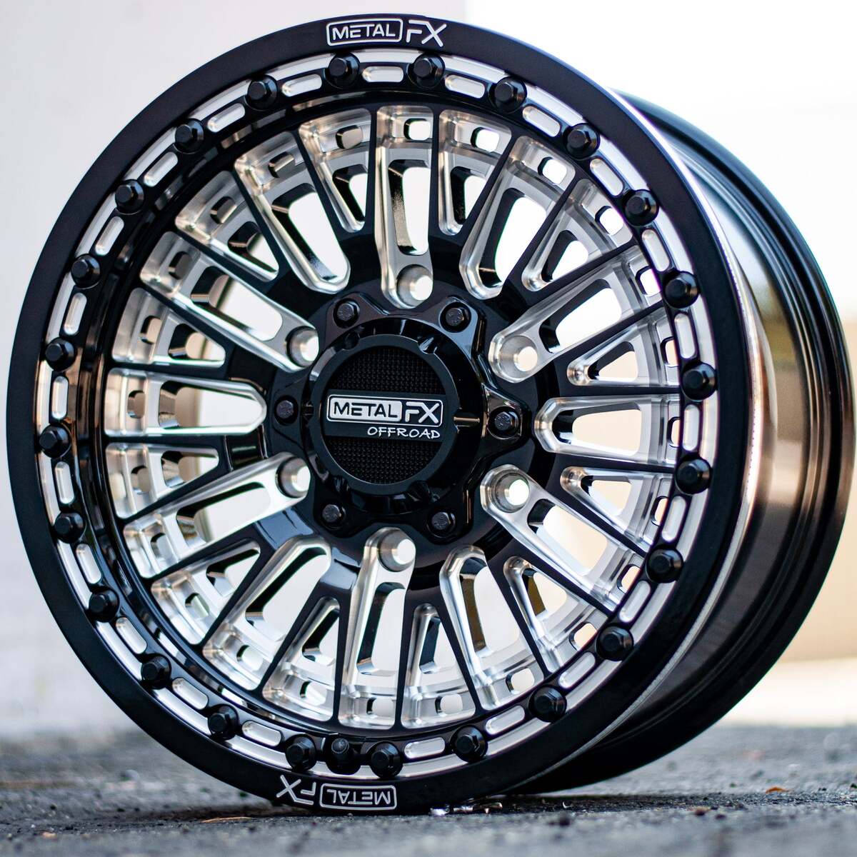 MetalFX Can-Am Maverick R Slayer 6R Beadlock - Gloss Black Contrast Cut - Image 2